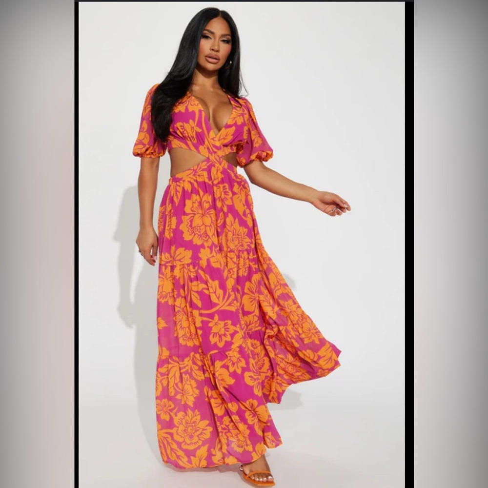 FashionNova Good Karma Maxi Dress - Size M